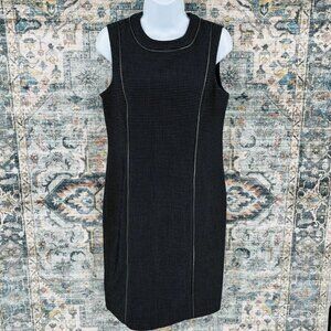 Karl Lagerfield Ladies Knee Length Shift Dress Size 6 Sleeveless Dot and Zip